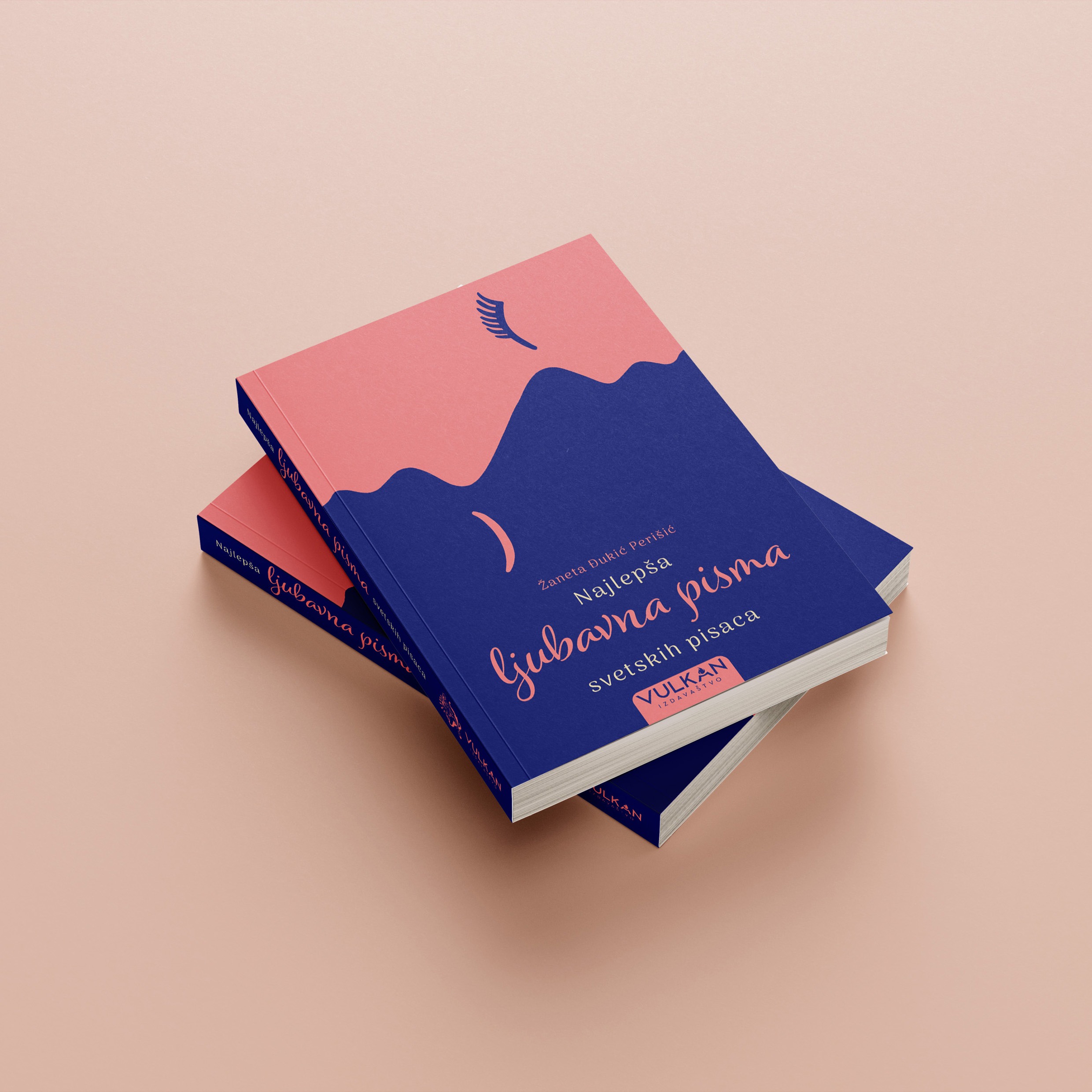 Two stacked copies showing blue and pink cover with abstract sleeping face