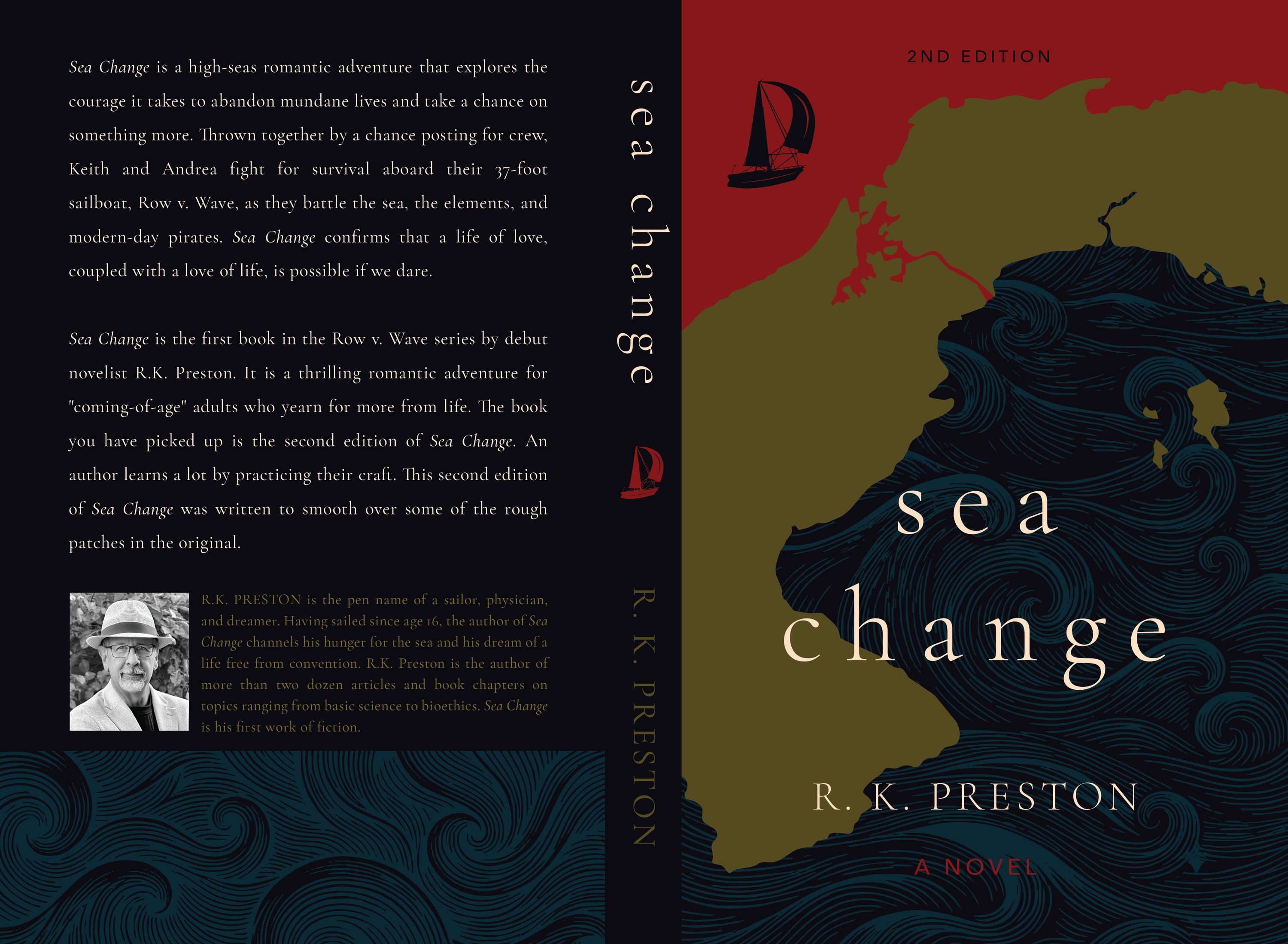 Full jacket spread showing the back-cover blurb, spine and front cover