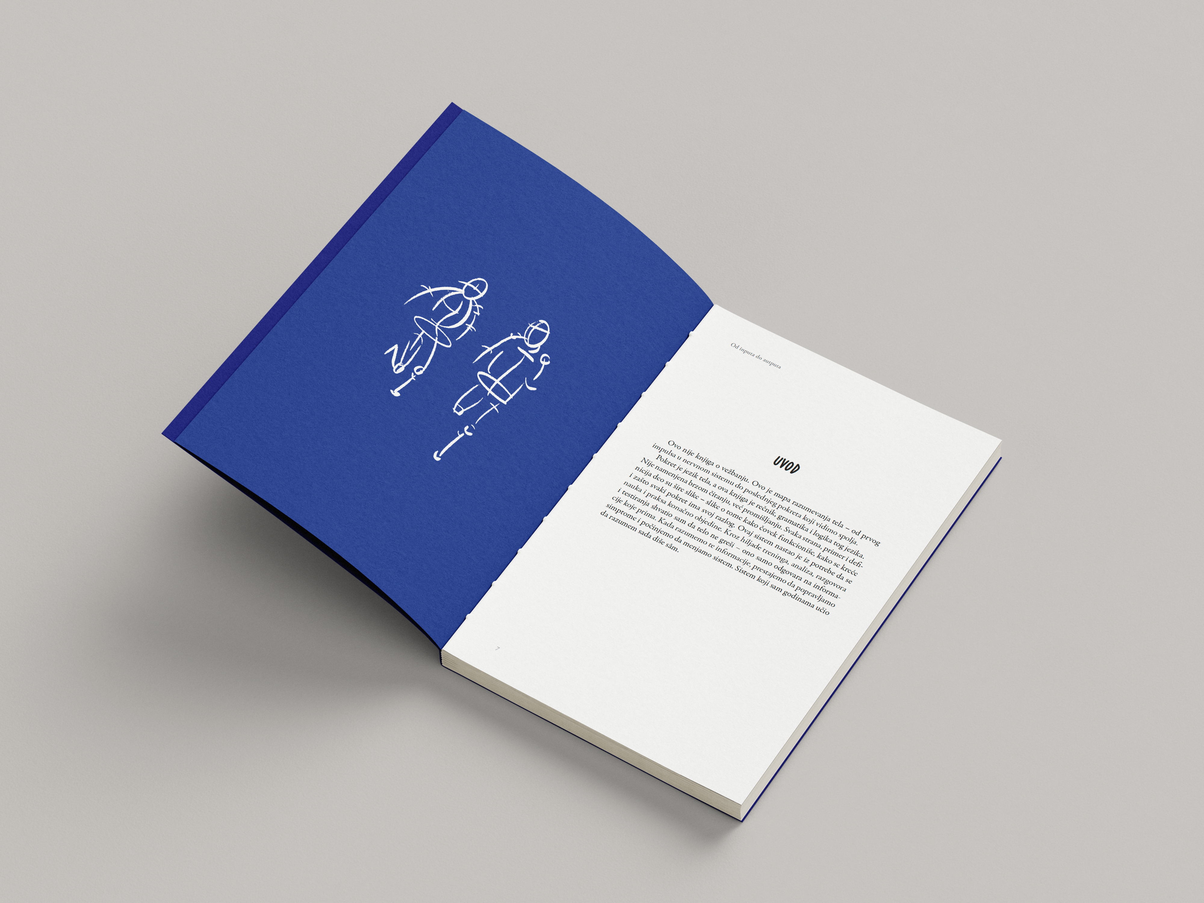 Open book on chapter divider with illustration on a deep blue spread