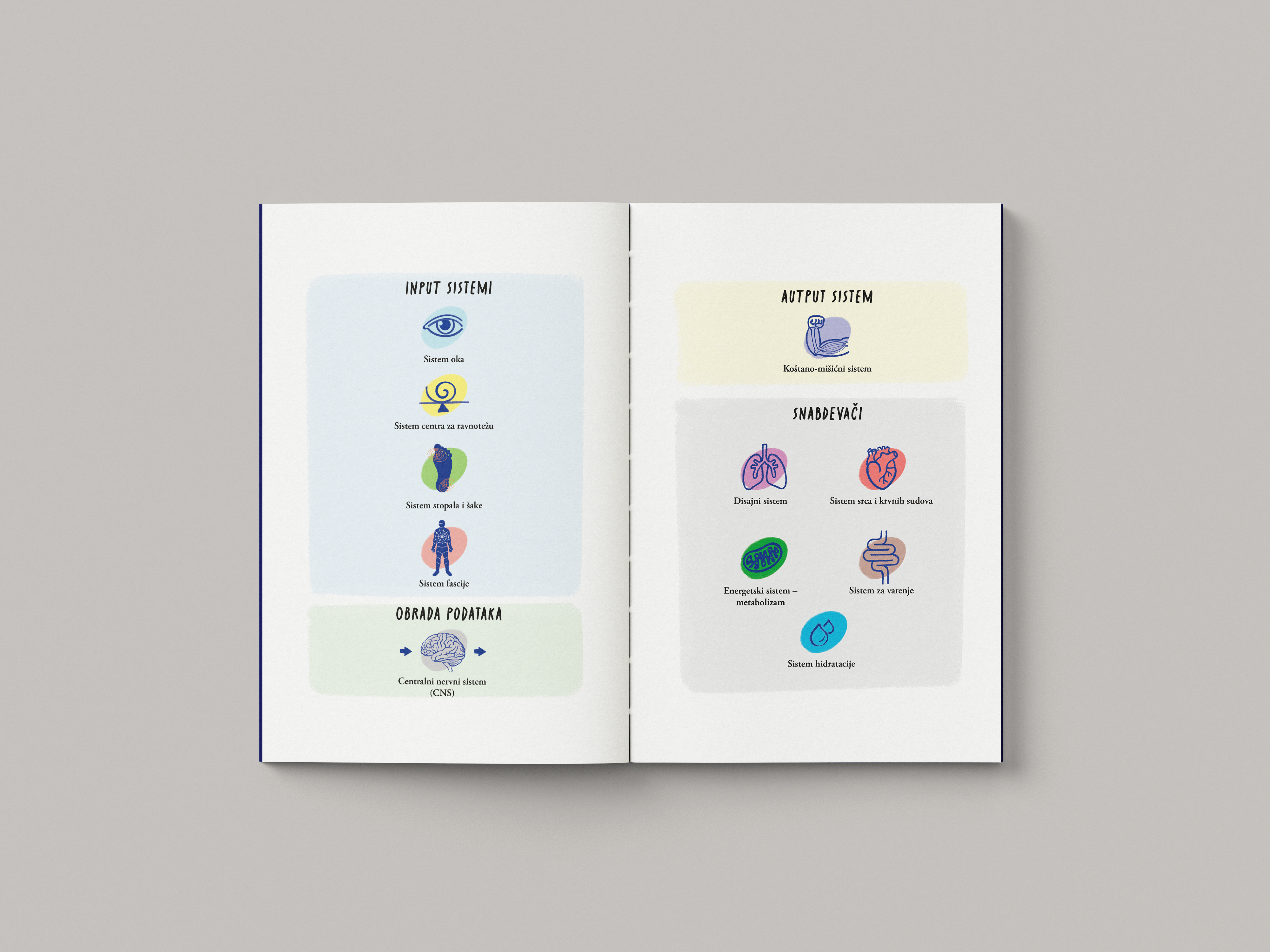 Interior spread with editorial layout and supporting illustrations